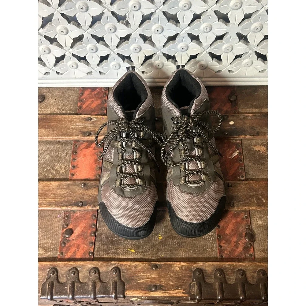 Xero Shoes Daylite Hiker Mens 11.5 Minimalist Barefoot Hiking Boots Olive Brown